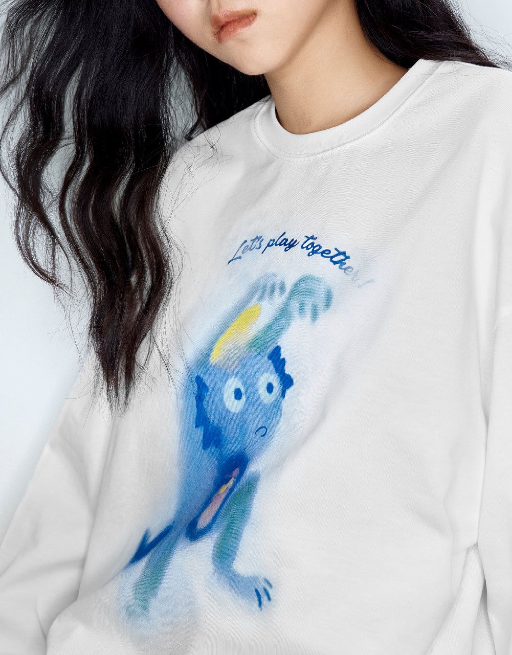 Printed Crew Neck Loose Sweatshirt sold by Urban Revivo product image thumbnail 5