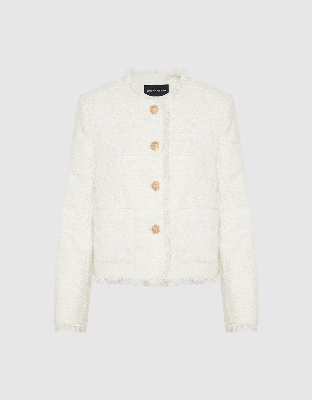 Raw Hem Tweed Jacket sold by Urban Revivo product image thumbnail 5