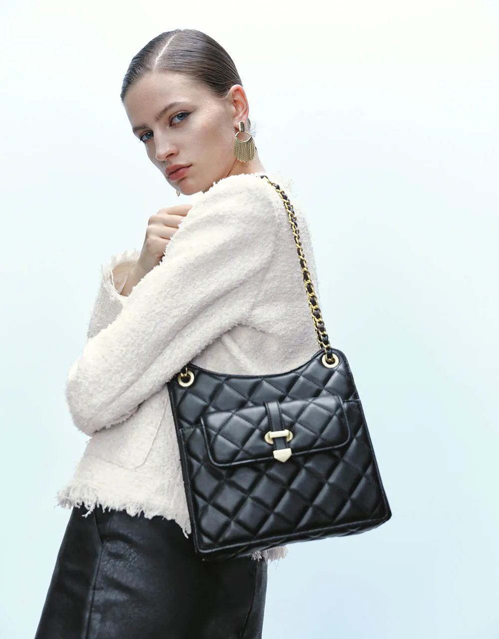 Raw Hem Tweed Jacket sold by Urban Revivo product image thumbnail 2