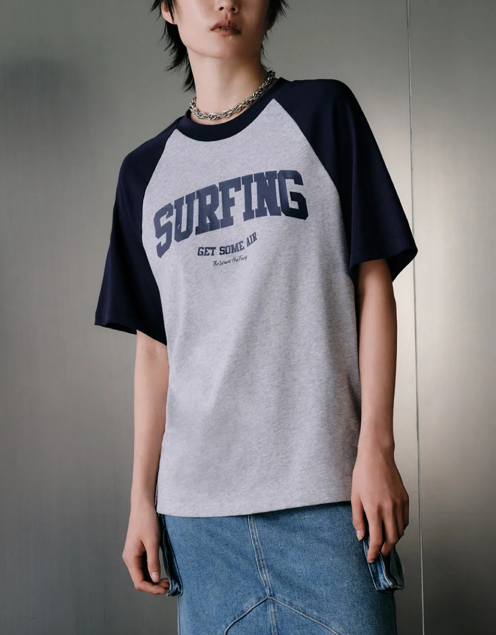 Printed Raglan Sleeve T-Shirt sold by Urban Revivo product image thumbnail 2