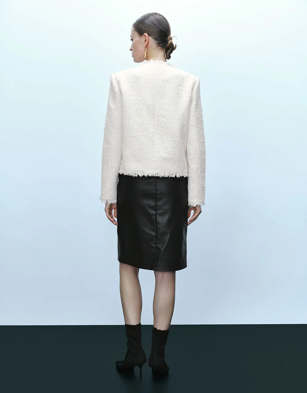 Raw Hem Tweed Jacket sold by Urban Revivo product image thumbnail 3