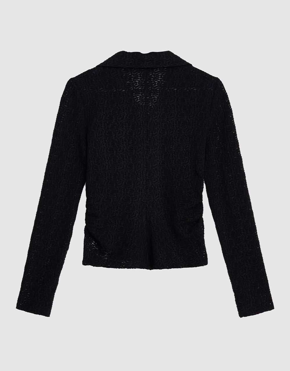 Ruched Button Up Fitted Blouse sold by Urban Revivo product image thumbnail 4