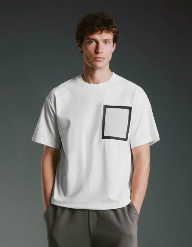 Crew Neck Loose T-Shirt sold by Urban Revivo