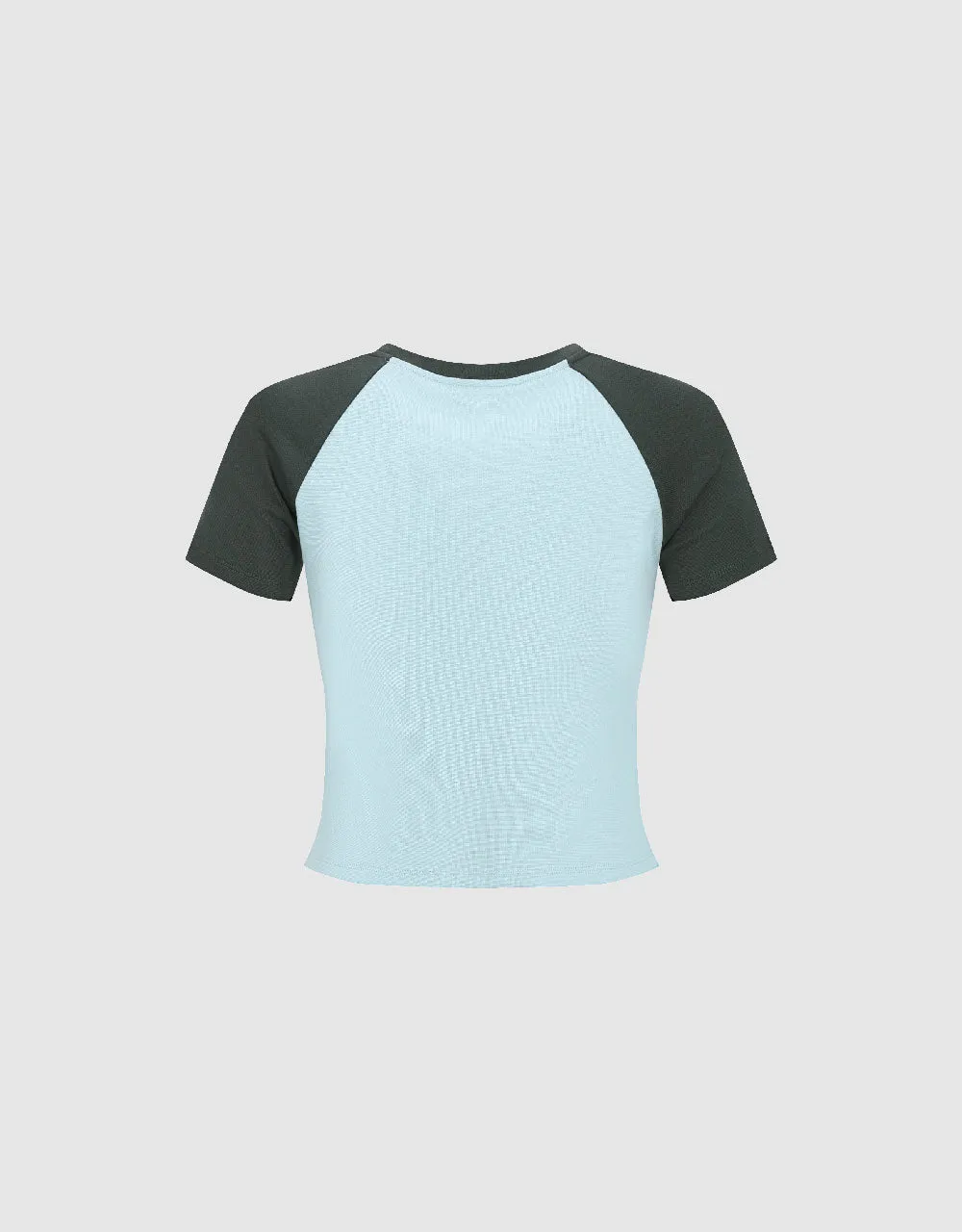 Raglan Sleeve Crew Neck Skinny T-Shirt sold by Urban Revivo product image thumbnail 5
