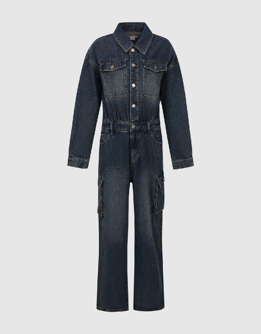 Loose Denim Jumpsuit sold by Urban Revivo