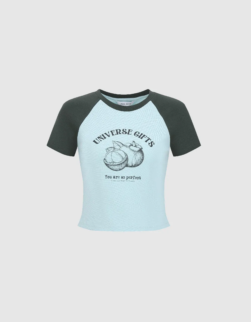 Raglan Sleeve Crew Neck Skinny T-Shirt sold by Urban Revivo product image thumbnail 2