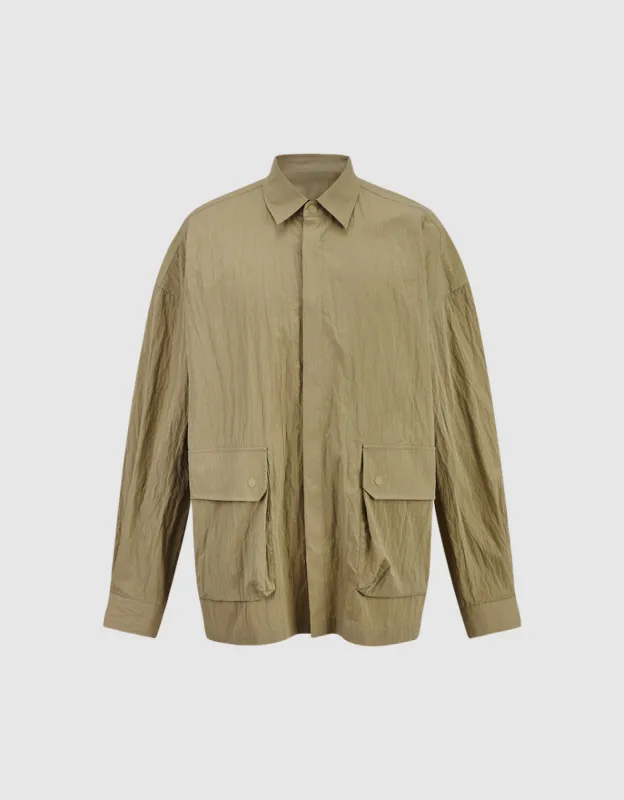 Button Up Oversized Jacket sold by Urban Revivo