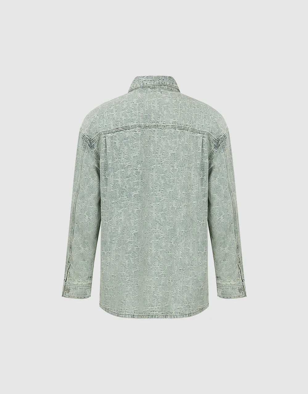 Button Up Straight Denim Shirt sold by Urban Revivo product image thumbnail 5
