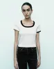 U Neck Knitted Skinny T-Shirt sold by Urban Revivo