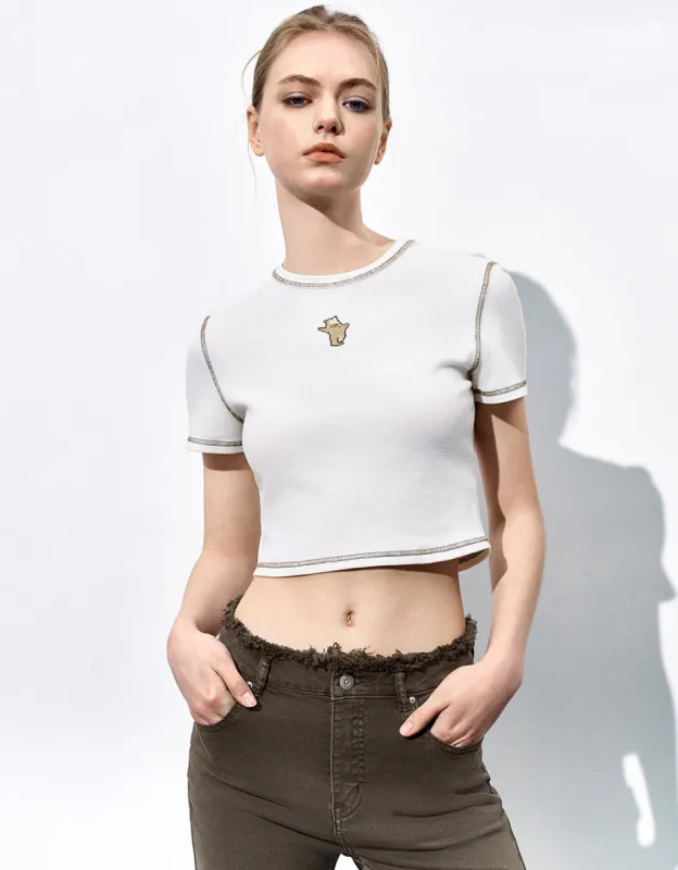 Crew Neck Skinny T-Shirt sold by Urban Revivo