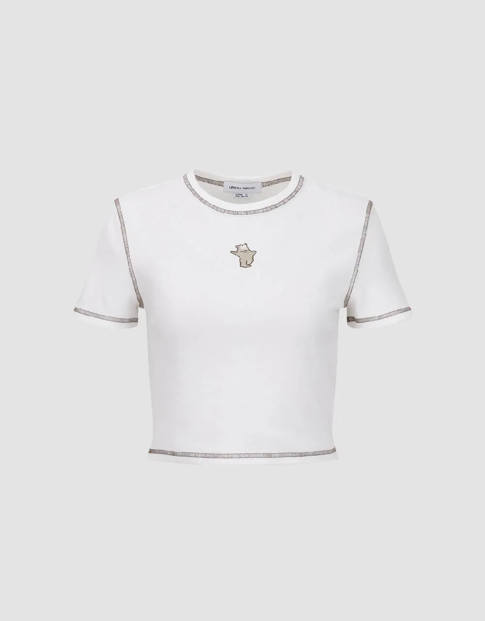 Crew Neck Skinny T-Shirt sold by Urban Revivo product image thumbnail 2