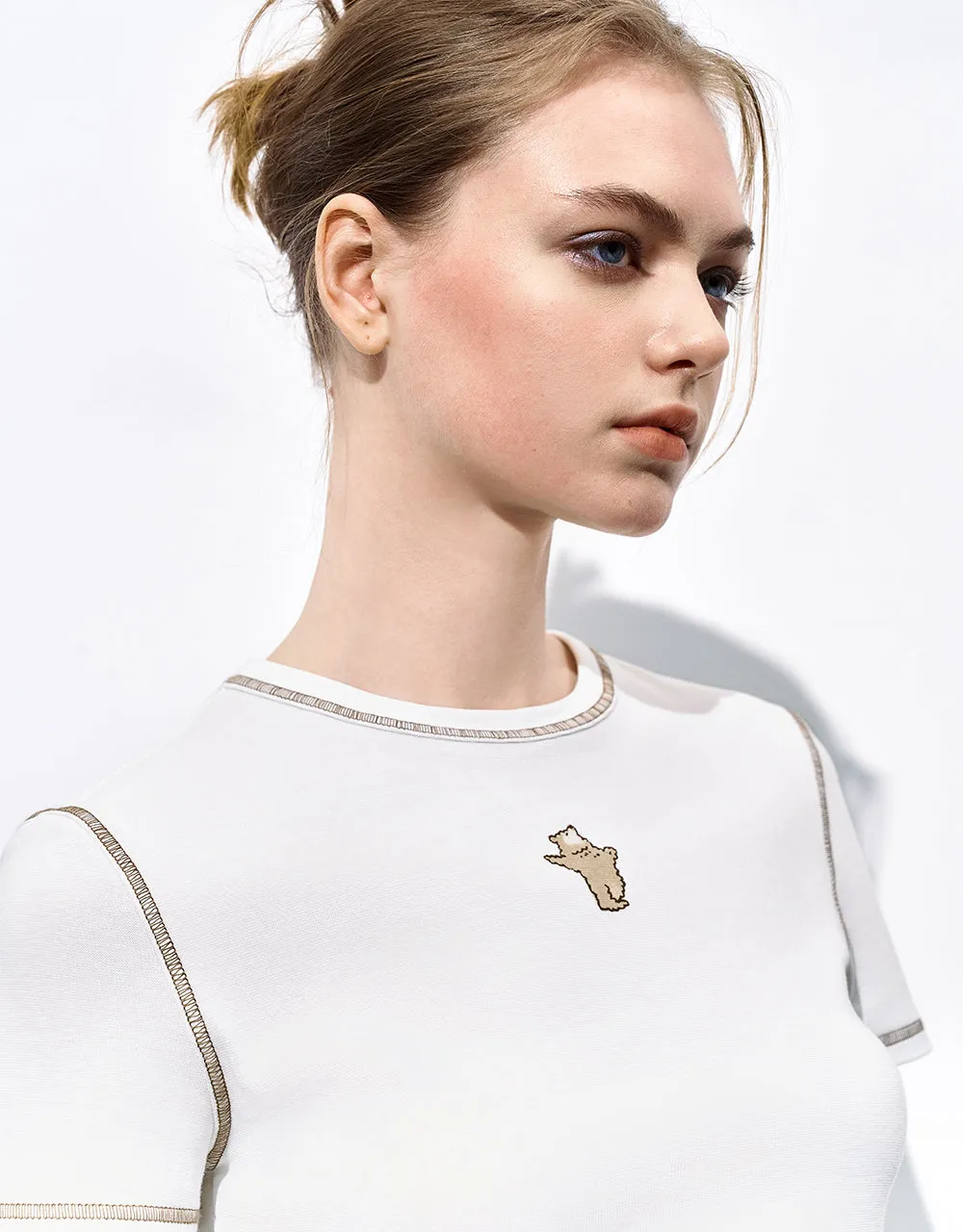 Crew Neck Skinny T-Shirt sold by Urban Revivo product image thumbnail 4