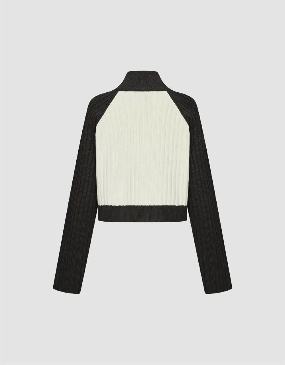 Raglan Sleeve Stand Collar Knitted Cardigan sold by Urban Revivo product image thumbnail 5