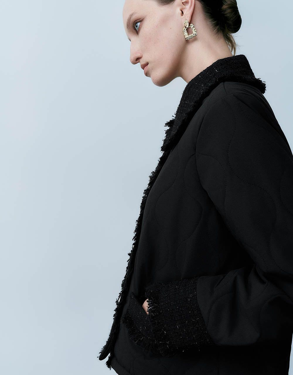 Embossed Straight Padded Coat sold by Urban Revivo product image thumbnail 3