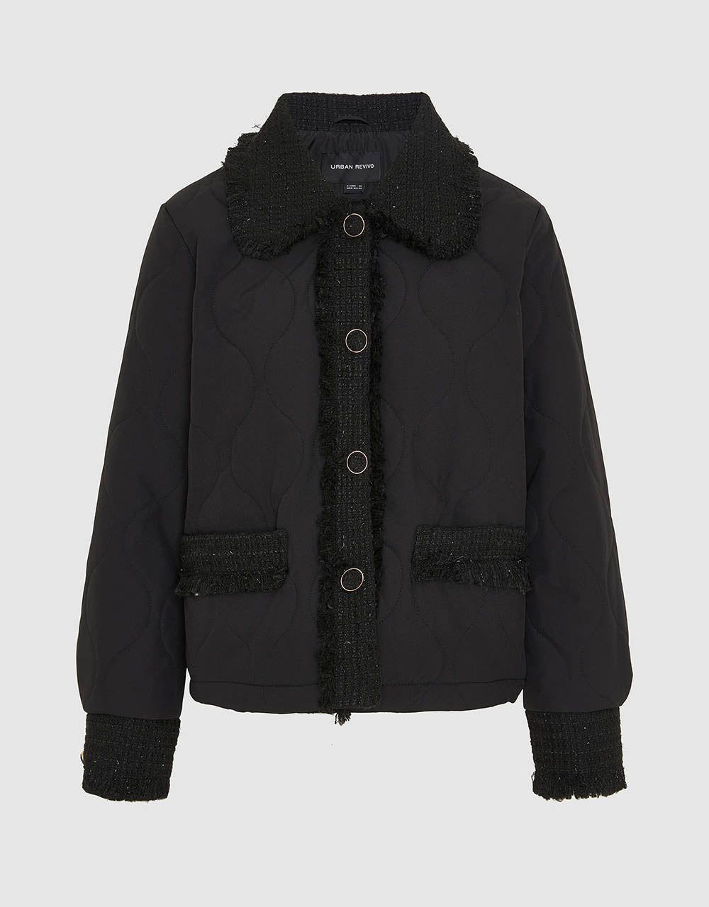 Embossed Straight Padded Coat sold by Urban Revivo product image thumbnail 2