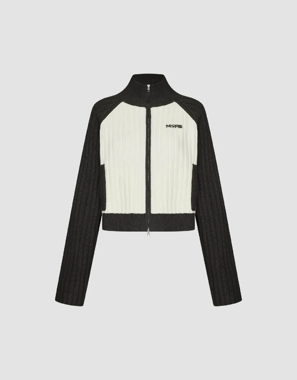 Raglan Sleeve Stand Collar Knitted Cardigan sold by Urban Revivo product image thumbnail 2