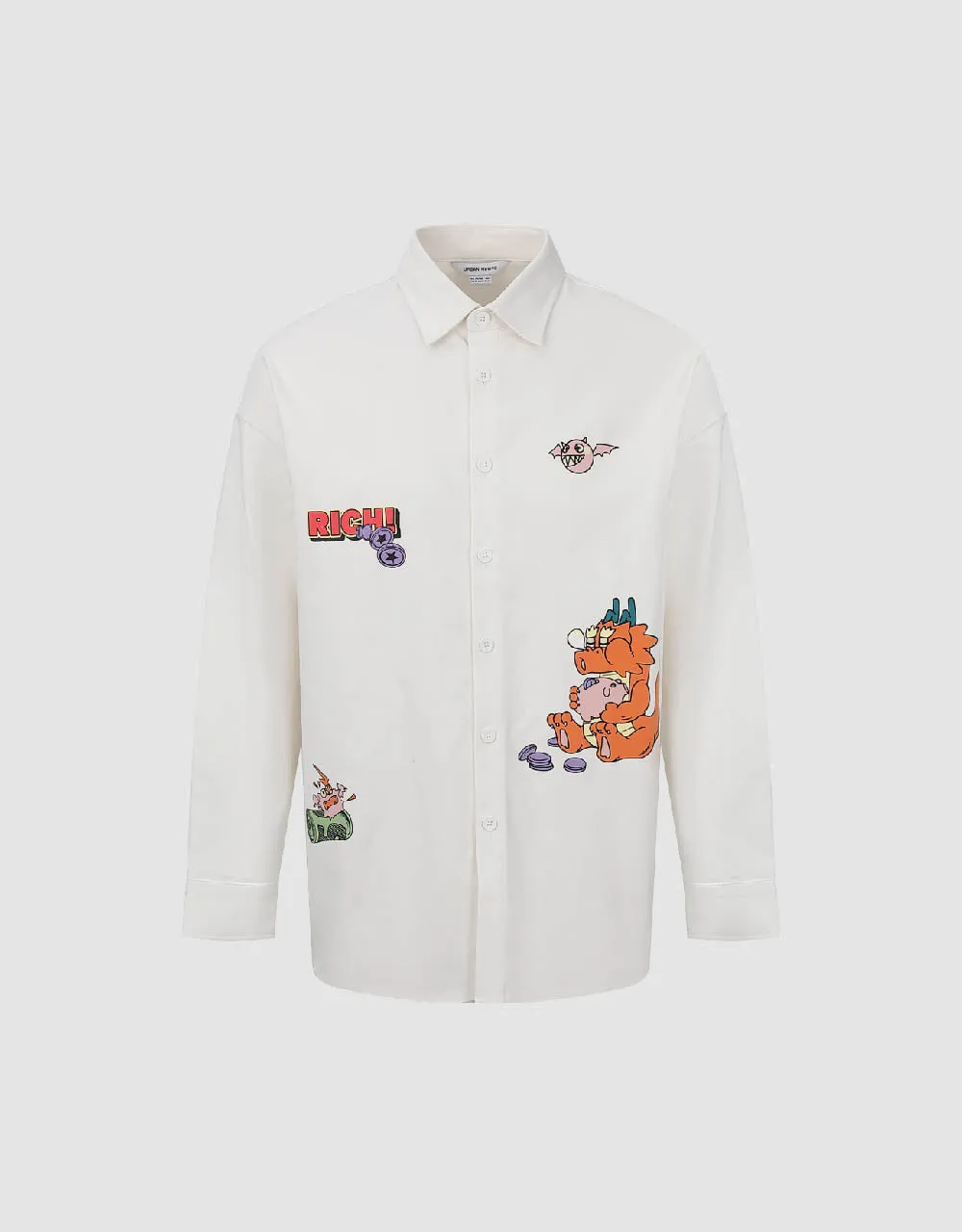 Cartoon Printed Oversized Shirt sold by Urban Revivo product image thumbnail 2