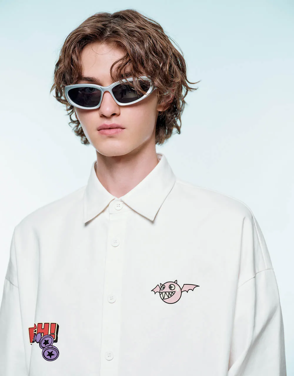 Cartoon Printed Oversized Shirt sold by Urban Revivo product image thumbnail 4