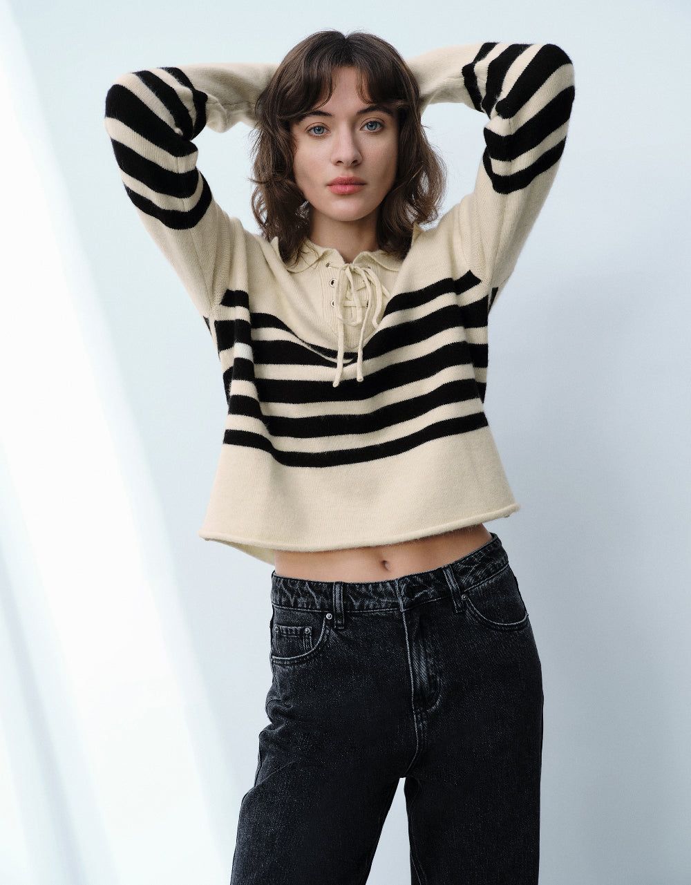 Tie Front Knitted T-Shirt sold by Urban Revivo