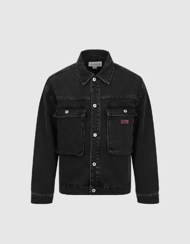 Jaded London Washed Black Rebel Jacket | Parallel