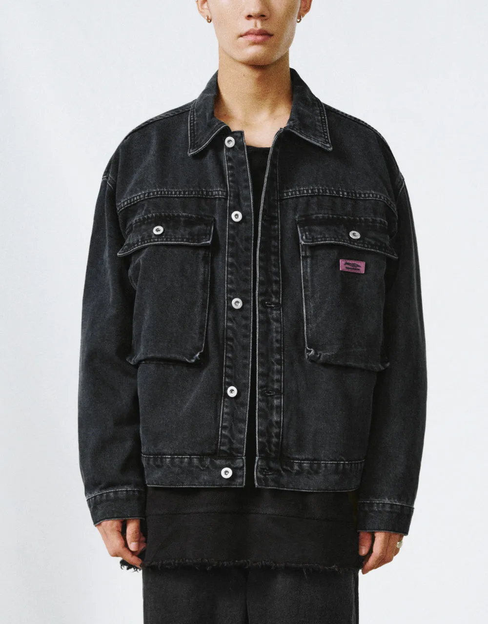 Button Up Denim Jacket sold by Urban Revivo product image thumbnail 2