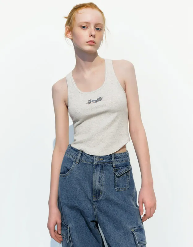 U Neck Skinny Tank Top sold by Urban Revivo