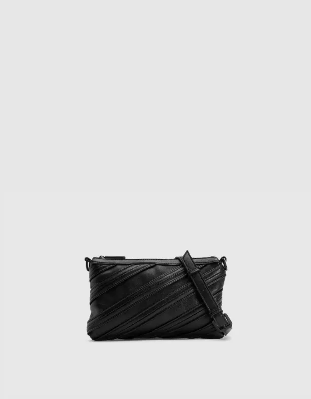 Embossed Vegan Leather Crossbody Bag sold by Urban Revivo