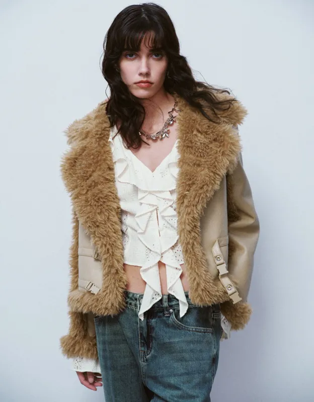 Furry Straight Jacket sold by Urban Revivo