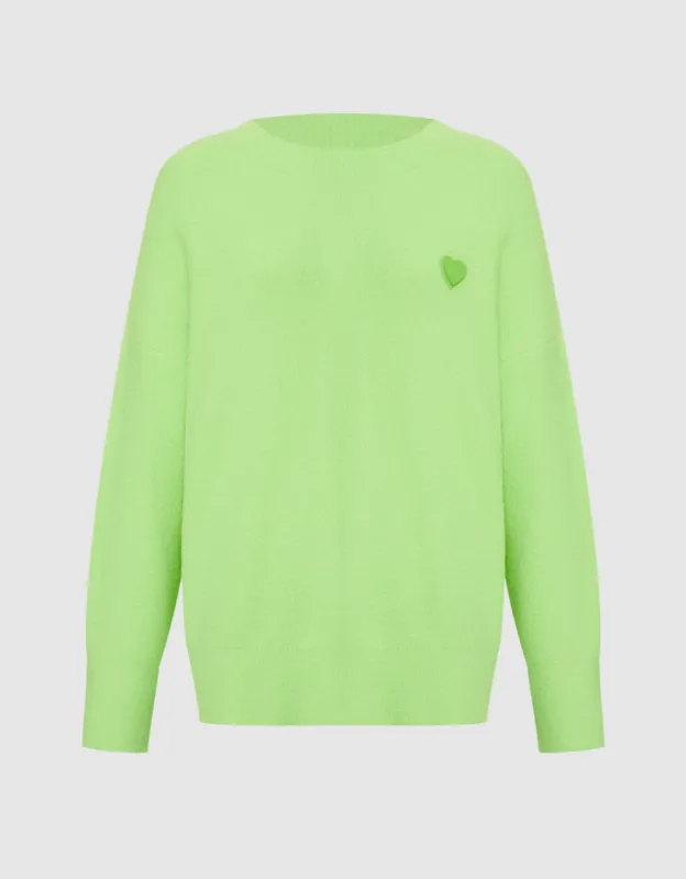 Heart Detail Oversized Sweater sold by Urban Revivo