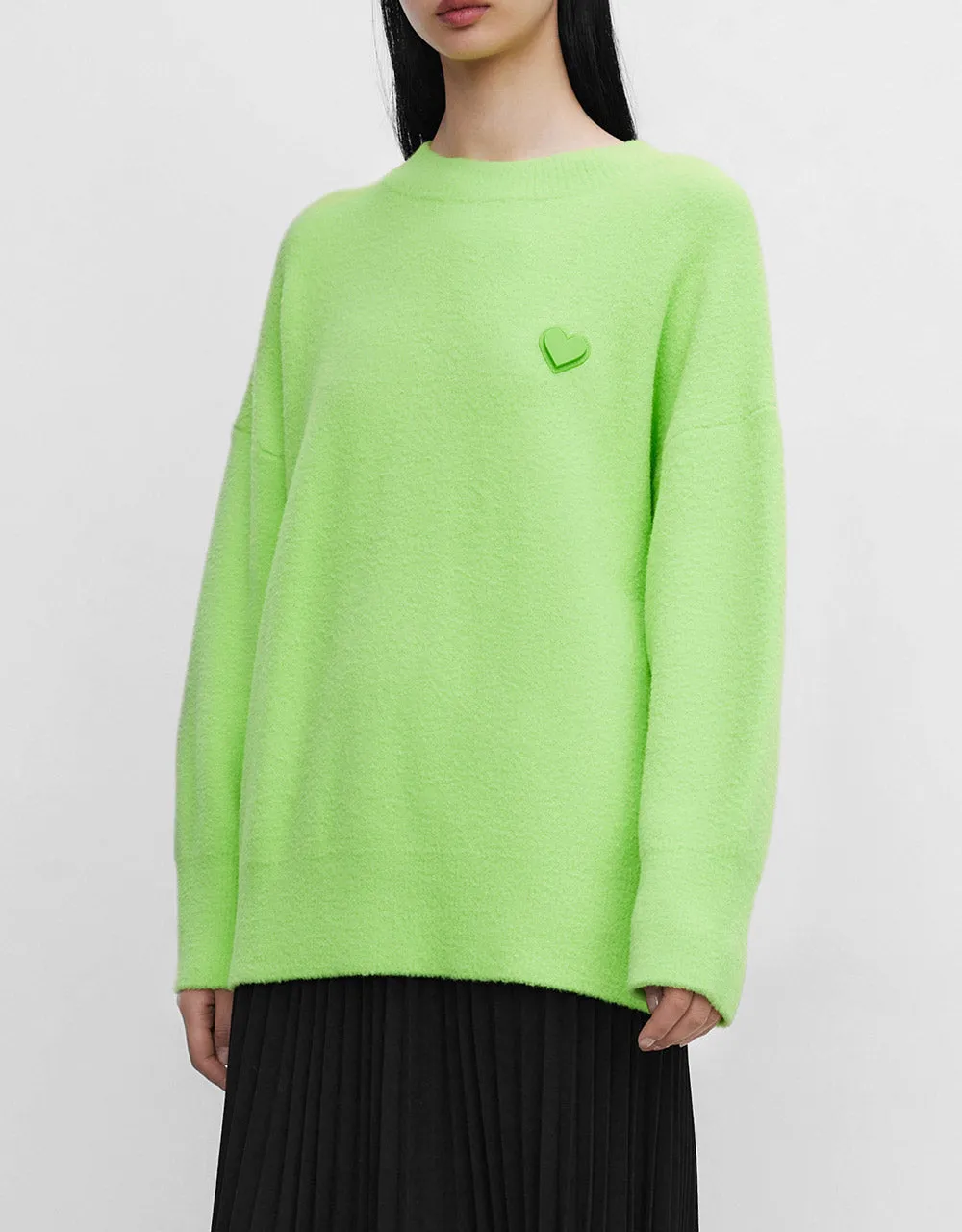 Heart Detail Oversized Sweater sold by Urban Revivo product image thumbnail 5