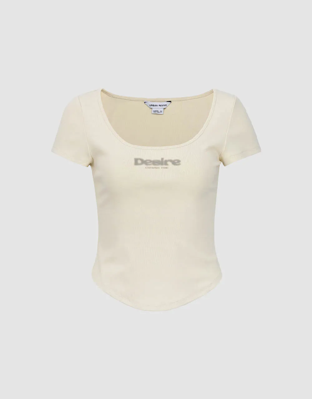 U Neck Skinny T-Shirt sold by Urban Revivo product image thumbnail 2