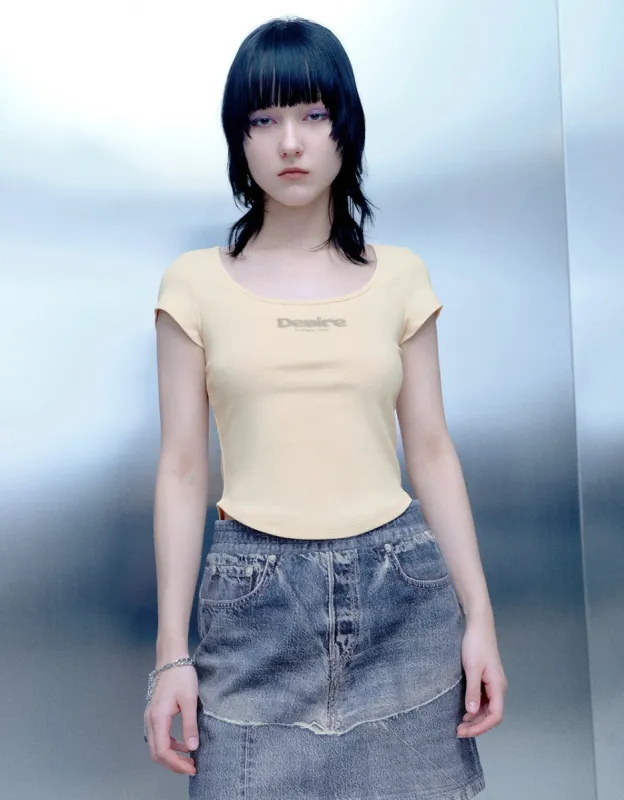 U Neck Skinny T-Shirt sold by Urban Revivo