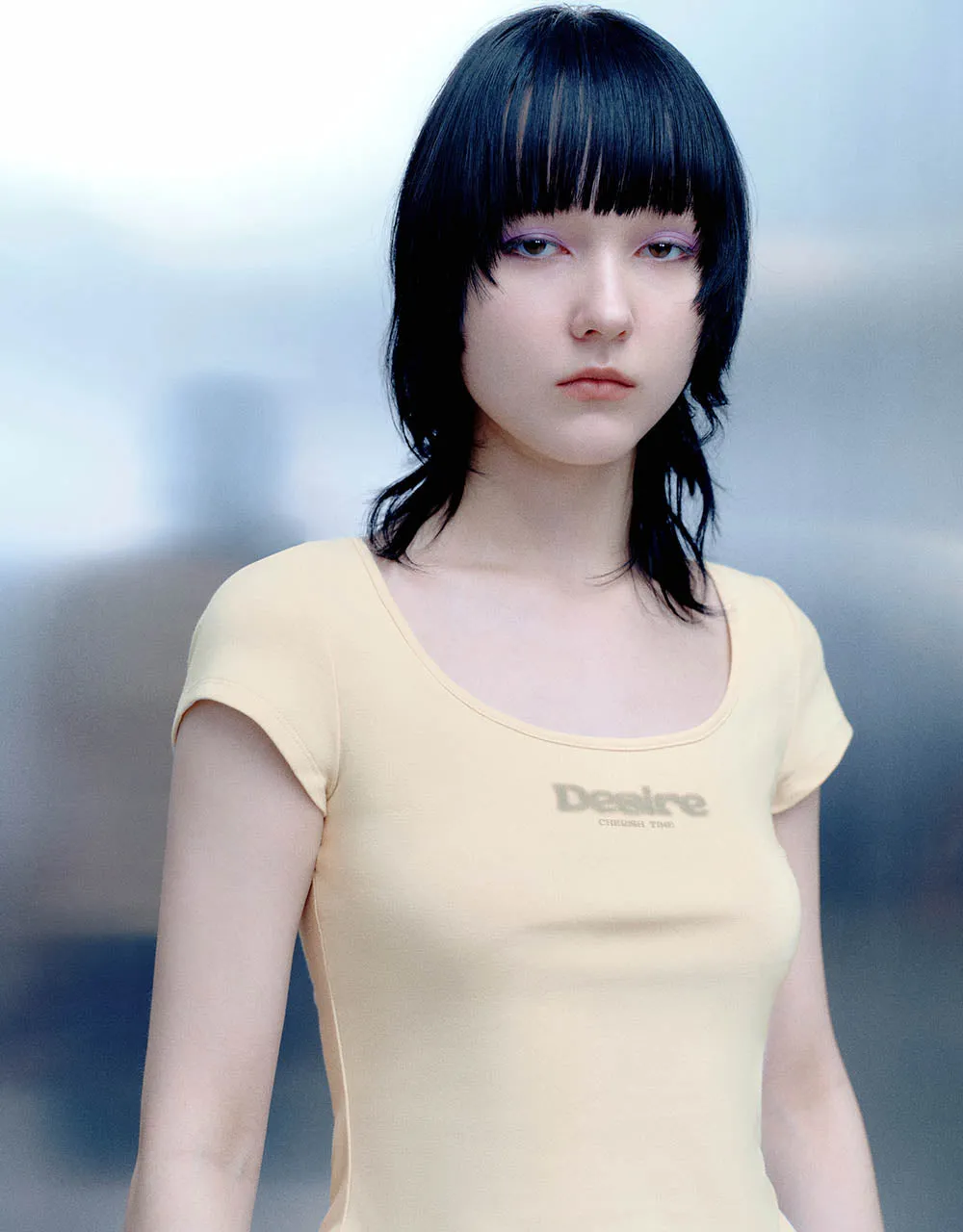 U Neck Skinny T-Shirt sold by Urban Revivo product image thumbnail 4