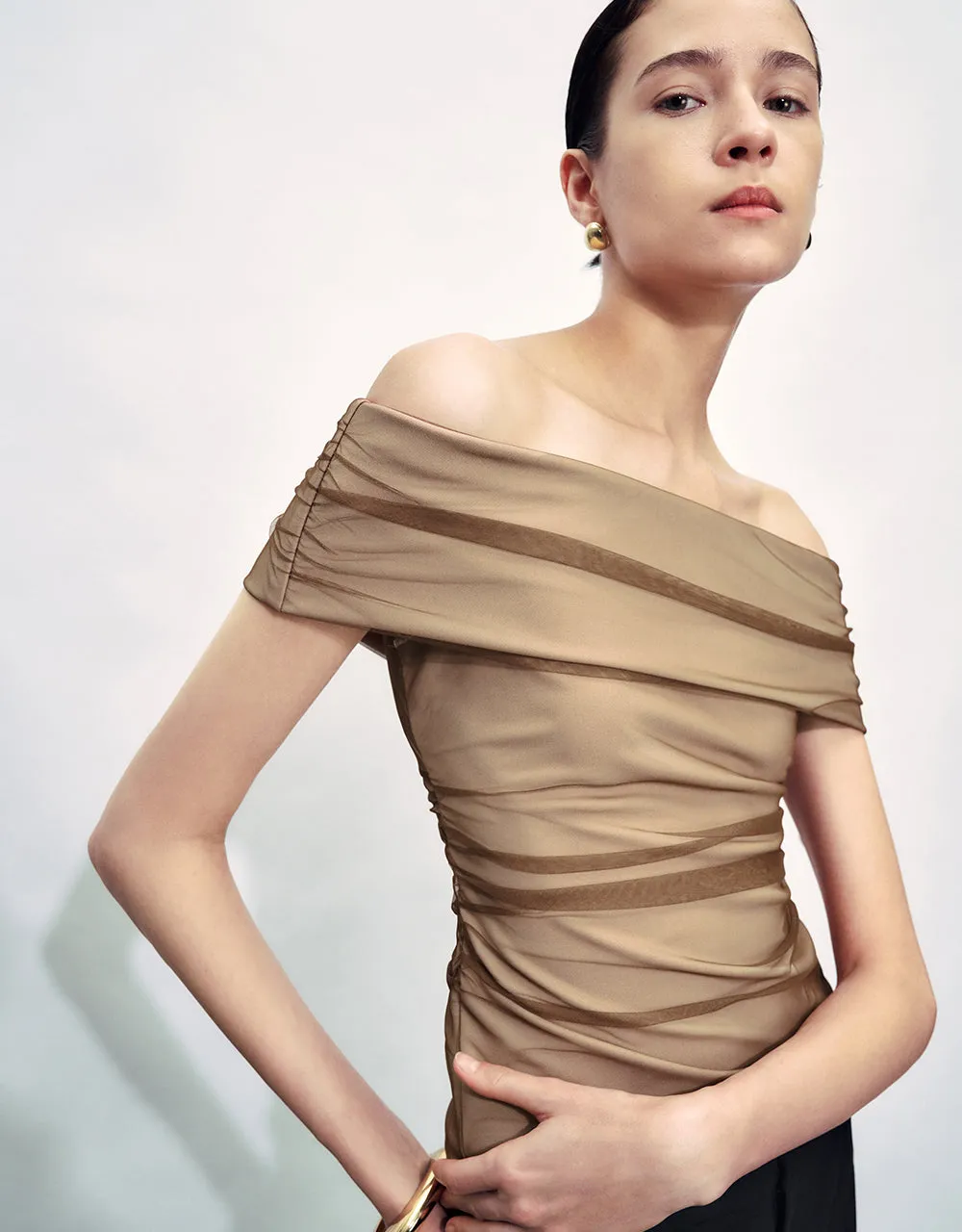 Ruched Skinny Knitted Bandeau sold by Urban Revivo product image thumbnail 4