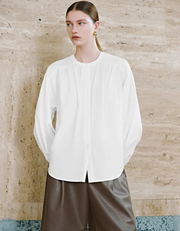 Crew Neck Straight Shirt sold by Urban Revivo