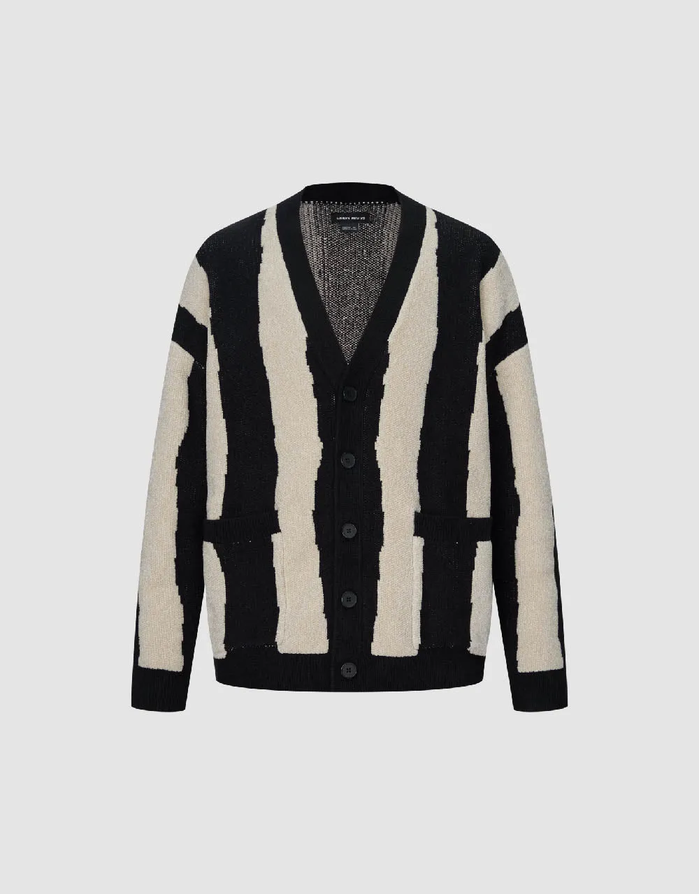 Striped V-Neck Knitted Cardigan sold by Urban Revivo product image thumbnail 5