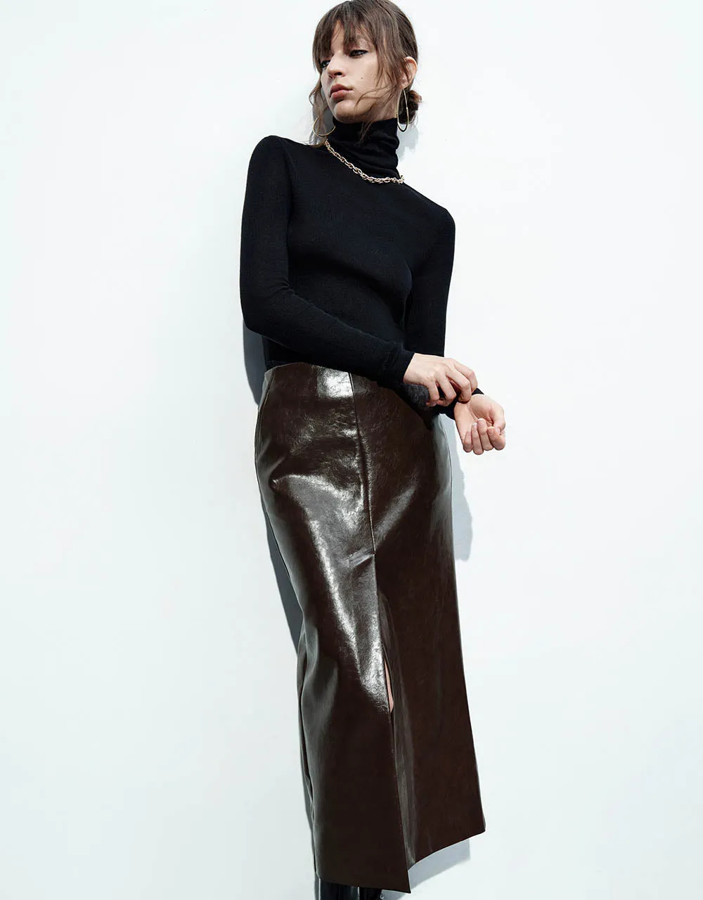 Turtle Neck Knitted T-Shirt sold by Urban Revivo product image thumbnail 3