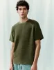 Textured Crew Neck Straight T-Shirt sold by Urban Revivo
