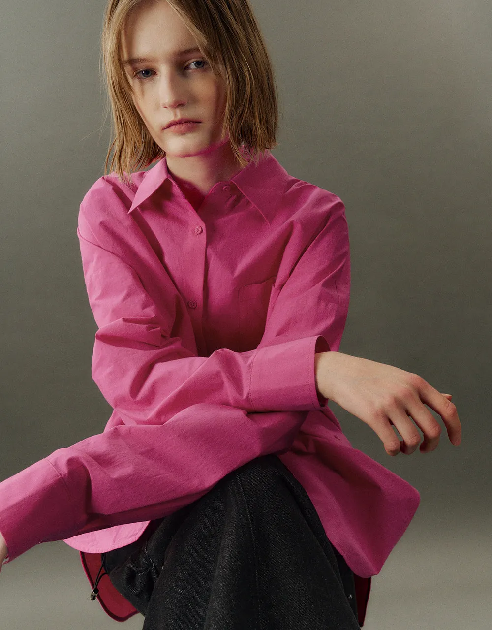 Button Up Loose Shirt sold by Urban Revivo product image thumbnail 4