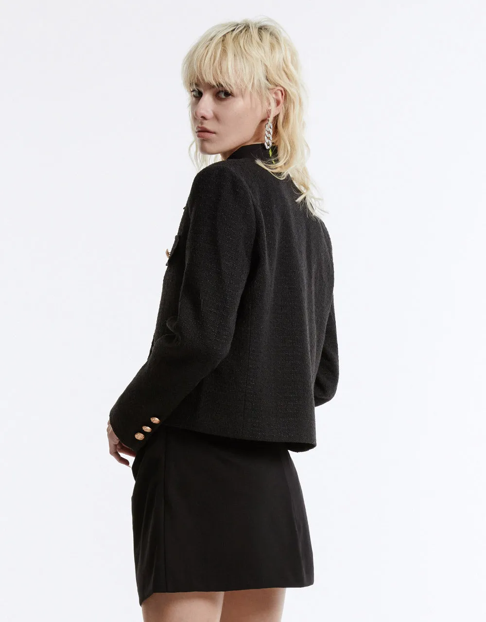 Tweed Button Up Jacket sold by Urban Revivo product image thumbnail 3