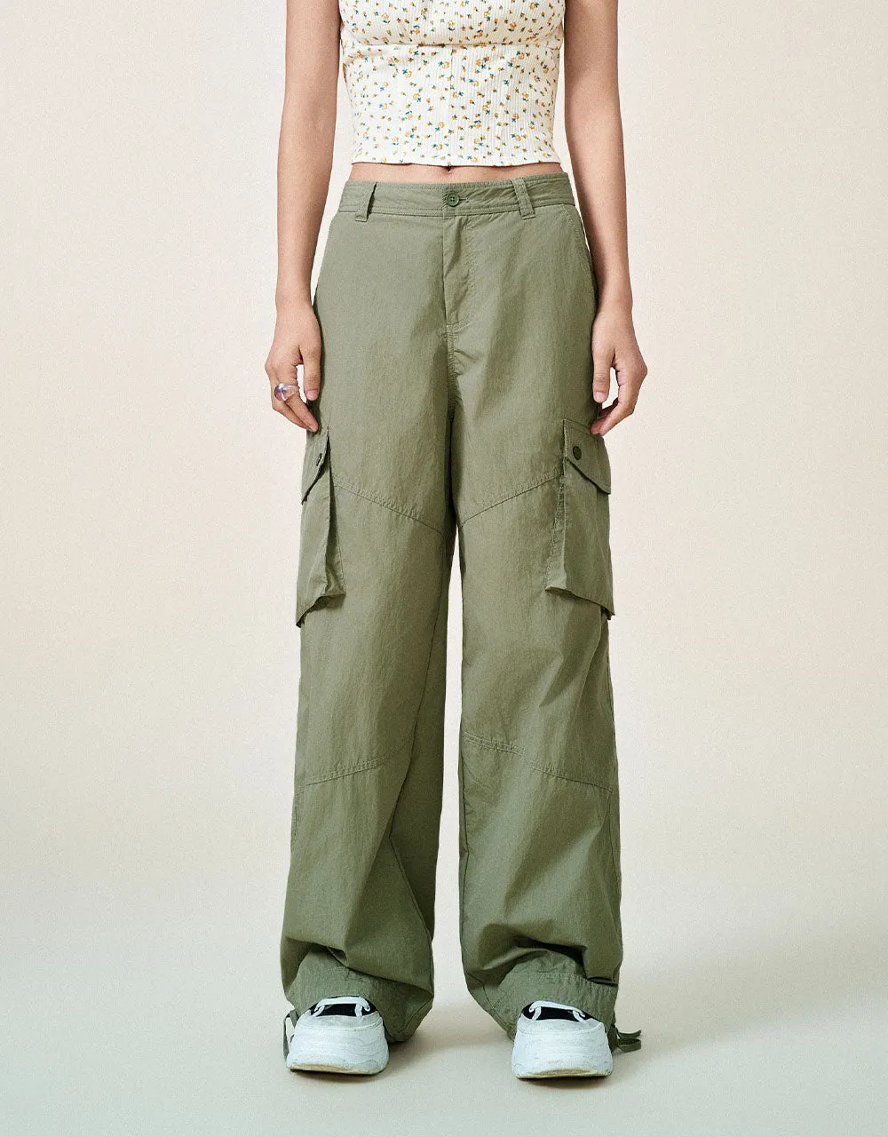 Multi Pocket Straight Pants sold by Urban Revivo