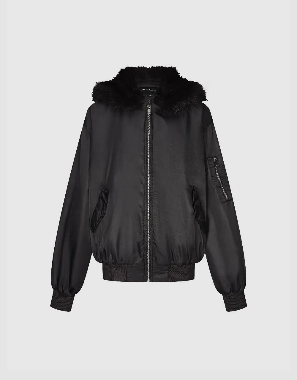 Zipper Front Hooded Padded Coat sold by Urban Revivo product image thumbnail 2