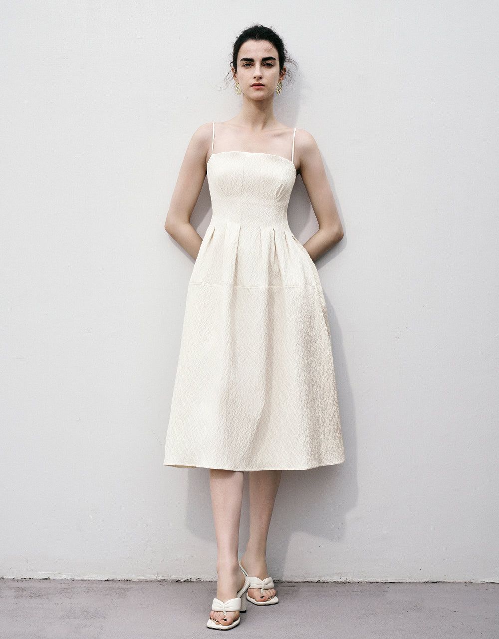 Textured Cami A-Line Dress sold by Urban Revivo