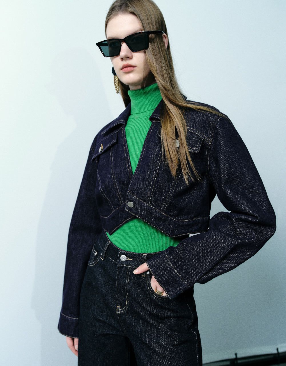 Lapel Denim Shirt sold by Urban Revivo product image thumbnail 3