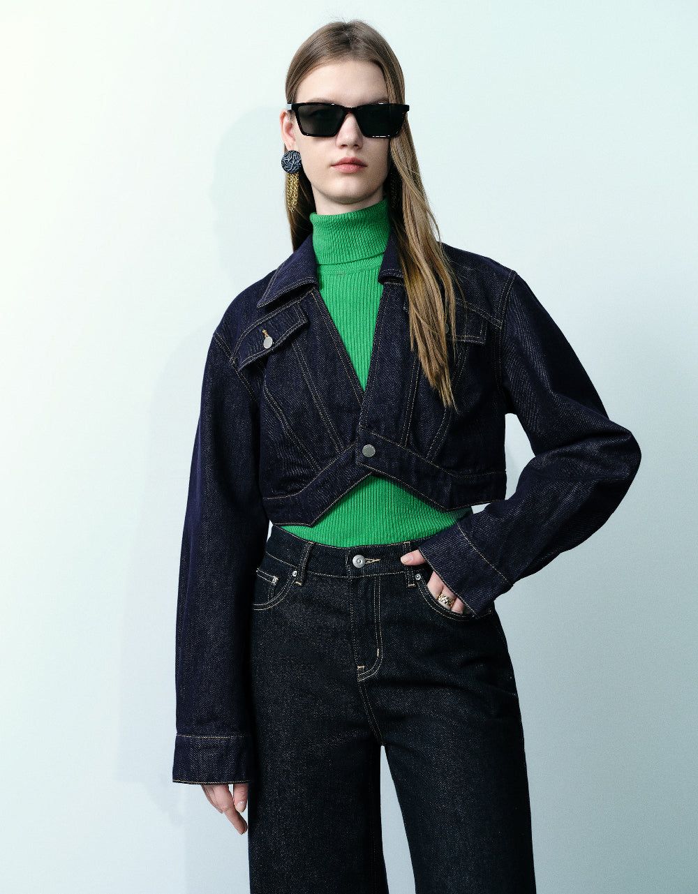 Lapel Denim Shirt sold by Urban Revivo