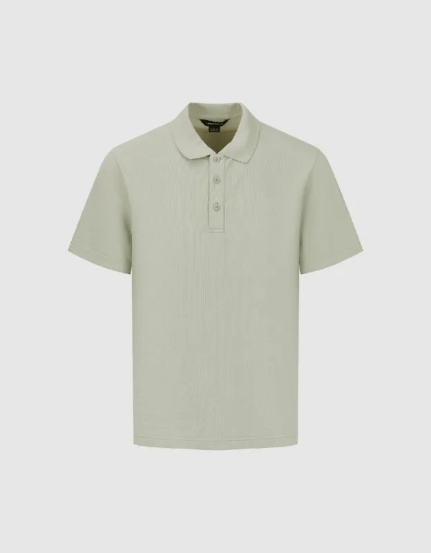 Knitted A-Line Polo Shirt sold by Urban Revivo