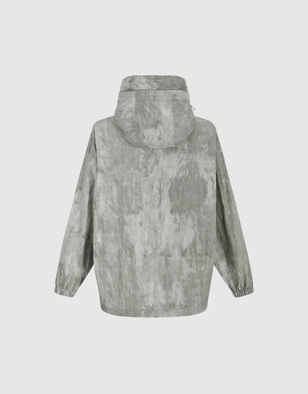 Hooded Zip Half Placket Oversized Overhead Shirt sold by Urban Revivo product image thumbnail 2