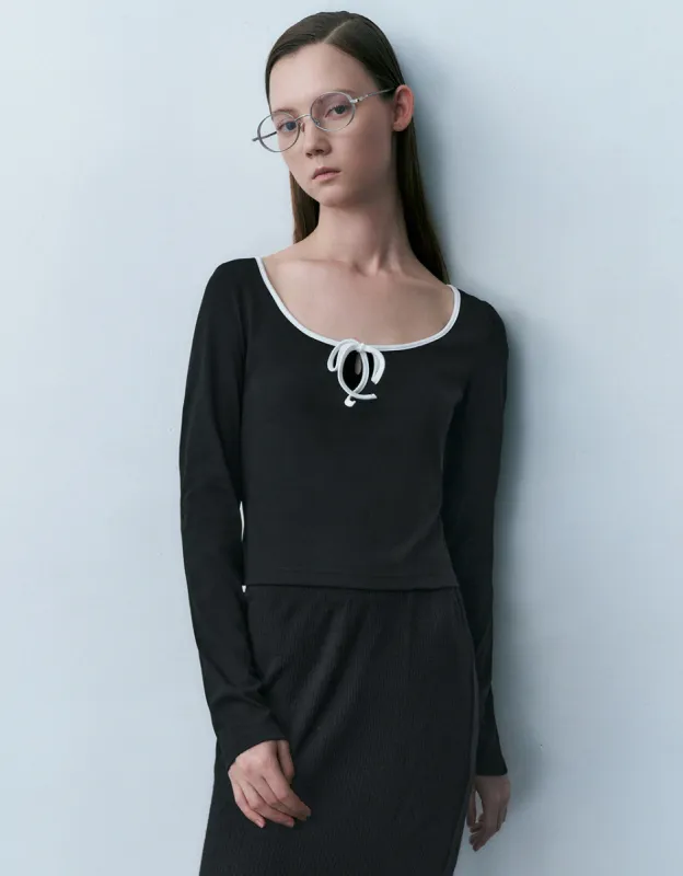 U Neck A-Line Knitted T-Shirt sold by Urban Revivo