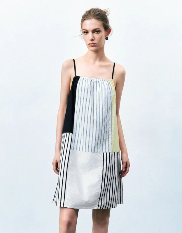 Striped Mini A-Line Dress sold by Urban Revivo