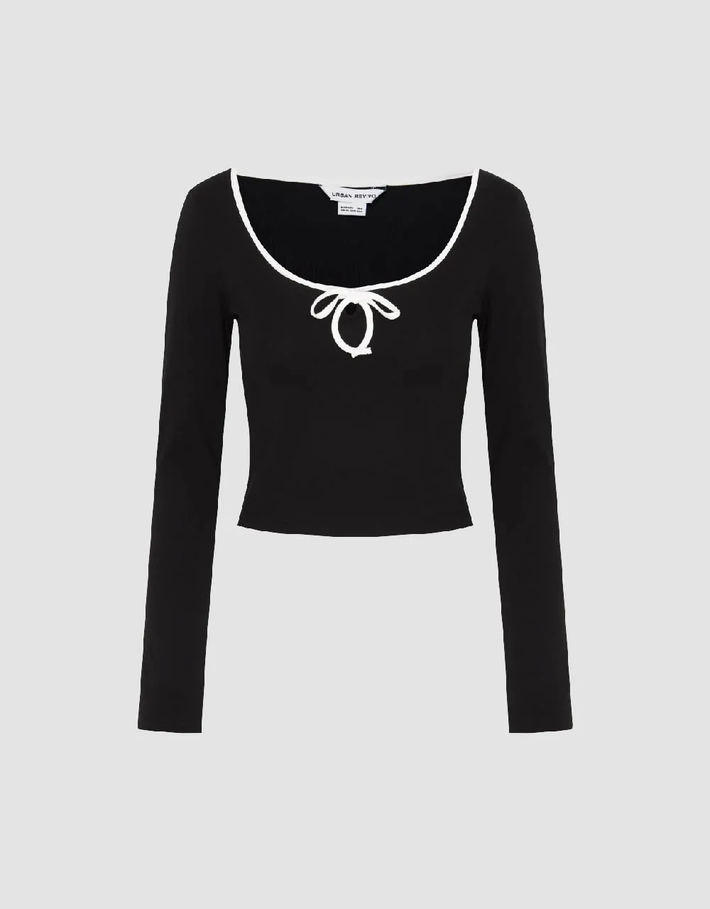 U Neck A-Line Knitted T-Shirt sold by Urban Revivo product image thumbnail 2